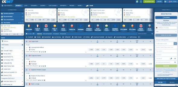 1xBet sports betting